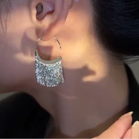 New 🎁 Sterling Silver Fringe Earrings - Picture 3 of 11